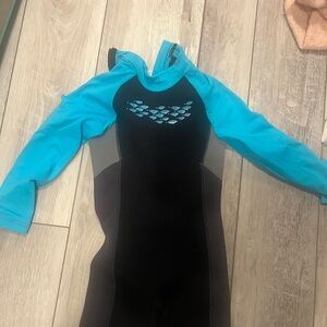 Kids LL Bean Swim Wetsuit in Blue and Black